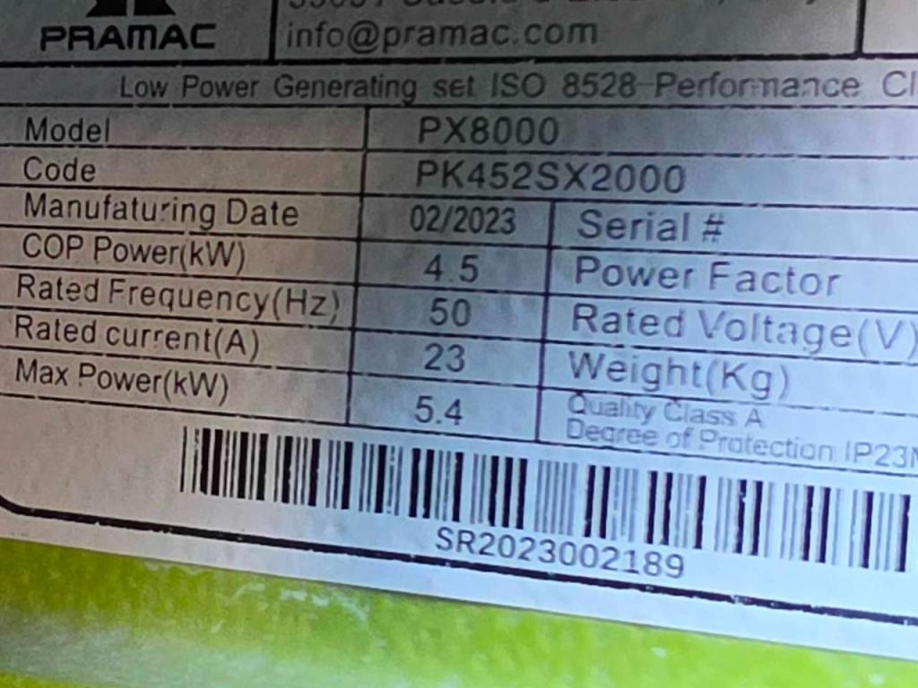 Pramac PX8000 Foto 9