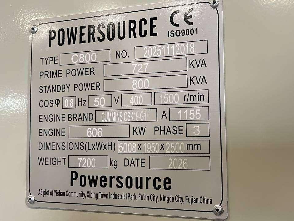Cummins QSK19-G11 - 800 kVA Generator - DPX-19849 Foto 6