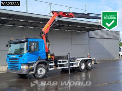 Scania P360 P 6X2 PK17.001 SLD Crane Hook Lift+Steering Axle Euro 6 in vendita da BAS World B.V.