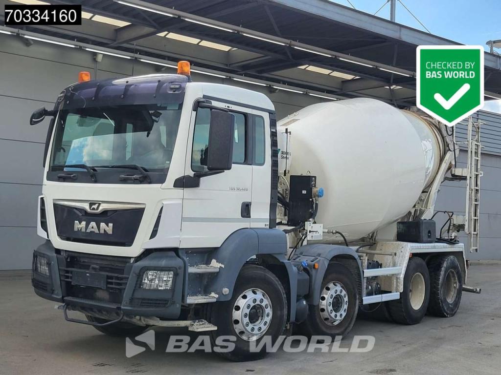 Man TGS 32.420 TGS 8X4 Schwing 9m3 mixer steelsuspension Automatic Euro 6 Foto 1