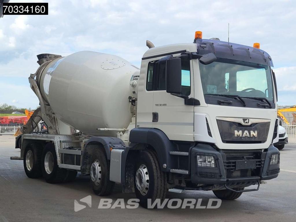 Man TGS 32.420 TGS 8X4 Schwing 9m3 mixer steelsuspension Automatic Euro 6 Foto 3