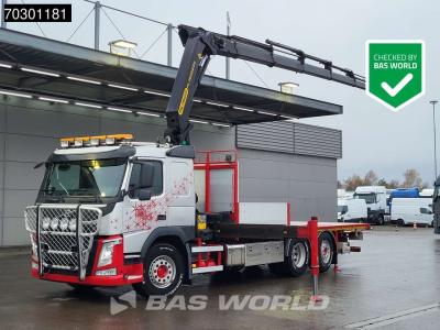 Volvo FM 410 FM 6X2 Palfinger PK 26002-EH E Kran Crane Lift +steering axle Automatic Euro 6 in vendita da BAS World B.V.