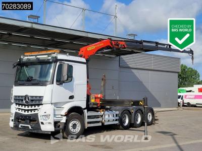 Mercedes Arocs 3245 Actros 8X4 Palfinger PK22002 EH Crane 17tons hooklift Big-Axle Lift+Lenkachse Navi Euro in vendita da BAS World B.V.