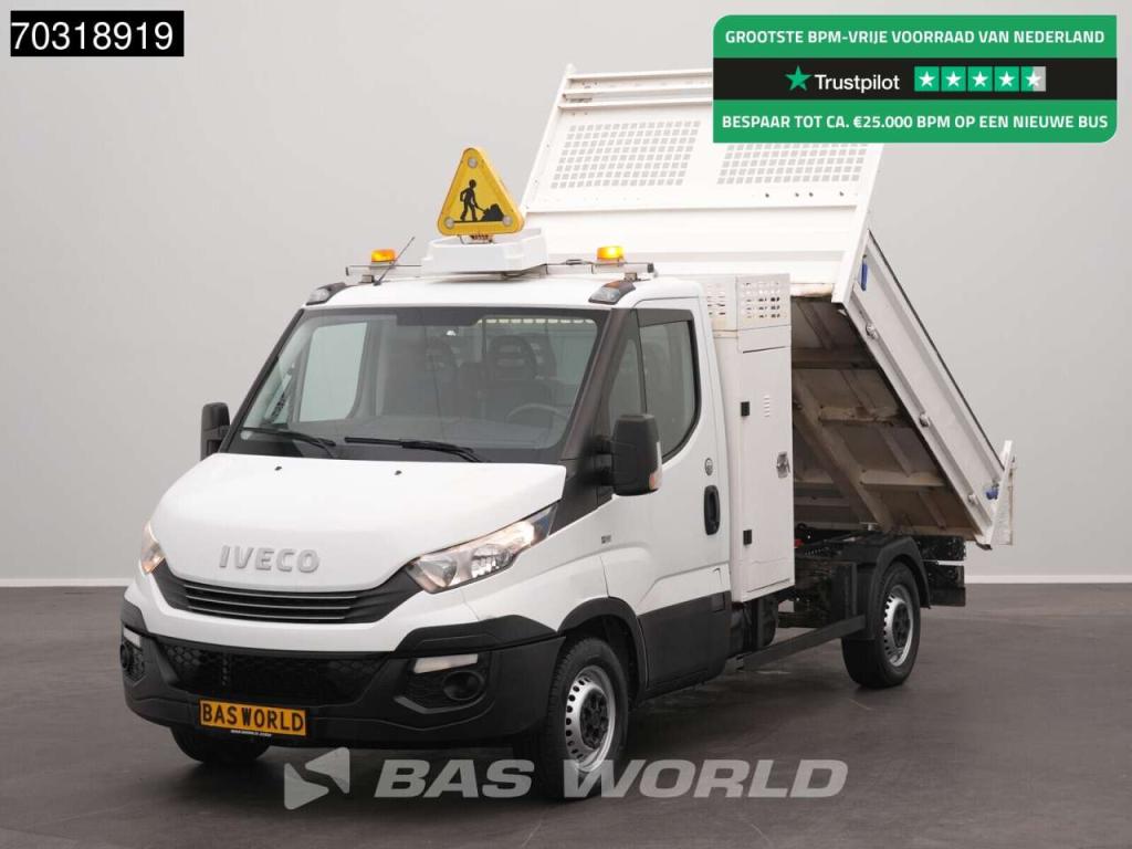 Iveco Daily 35S14 Automaat Open Laadbak met Kist 3.5t trekhaak Airco Cruise Euro6 Pritsche Pickup Open Bo Foto 1