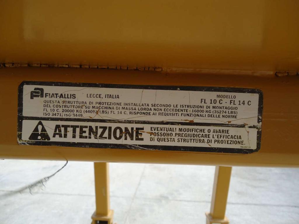 Tetto / Protezione ROPS per Fiat Allis FL10C - FL14C Foto 5