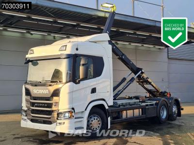 Scania G460 6X2 NEW! 20tons HIAB Containersystem Lift+Steering Axle Automatic Retarder Euro 6 in vendita da BAS World B.V.