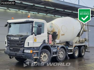 Scania P410 8X4 9m3 Stetter mixer Steel suspension Automatic Euro 6 in vendita da BAS World B.V.
