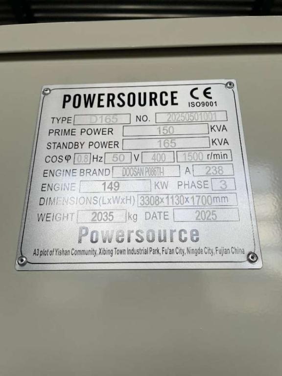 Hyundai P086TI-1 - 165 kVA Generator - DPX-19851 Foto 6
