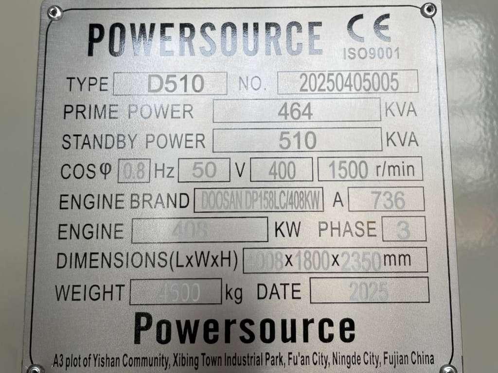 Hyundai DP158LC - 510 kVA Generator - DPX-19855 Foto 6