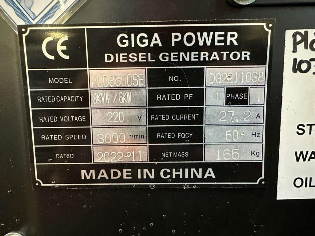 Giga Power PLD8500SE 8KVA silent set Foto 10