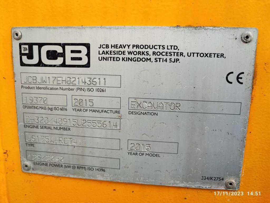 JCB JS175W Foto 7