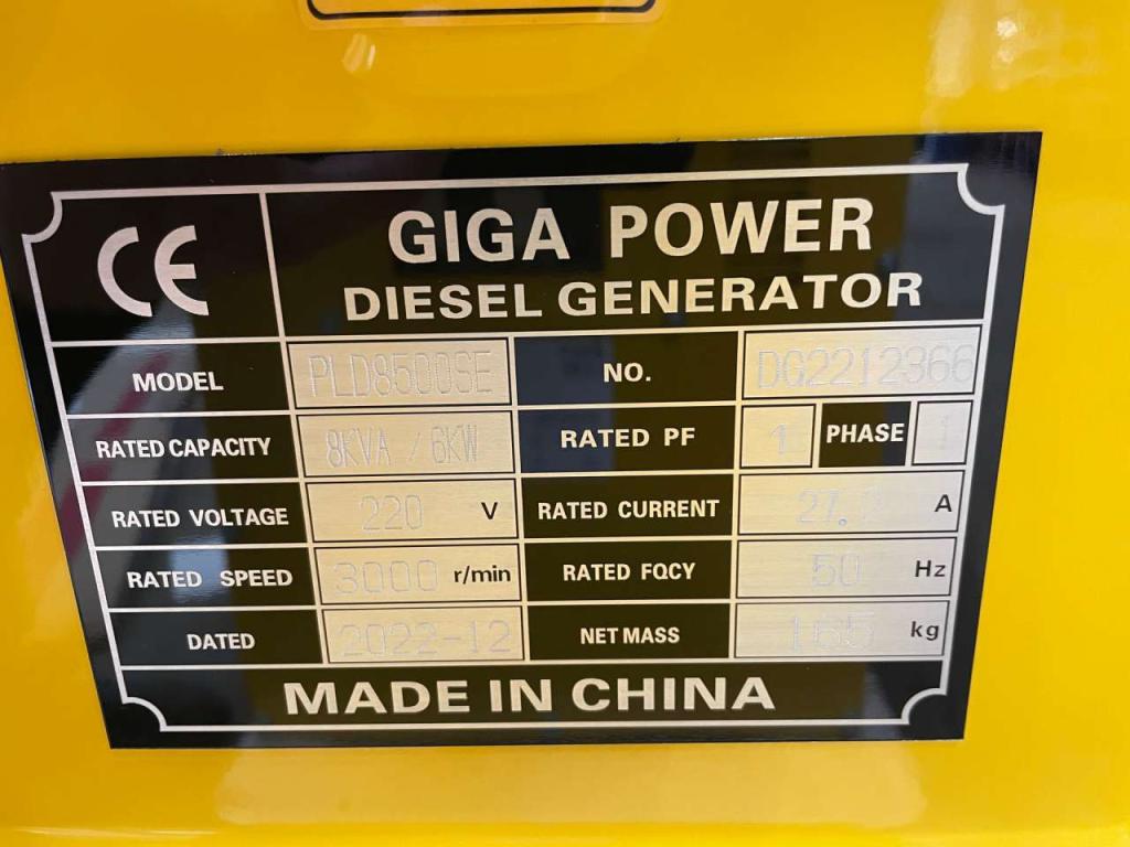 Giga Power PLD8500SE 8 kVA silent generator Foto 10