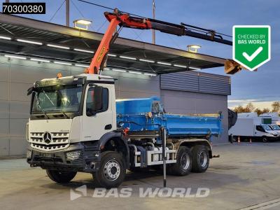 Mercedes Arocs 3343 6X4 Palfinger PK12.501 SLD Kran Crane 7m3 tipper Big-Axle Automatic Euro 6 in vendita da BAS World B.V.