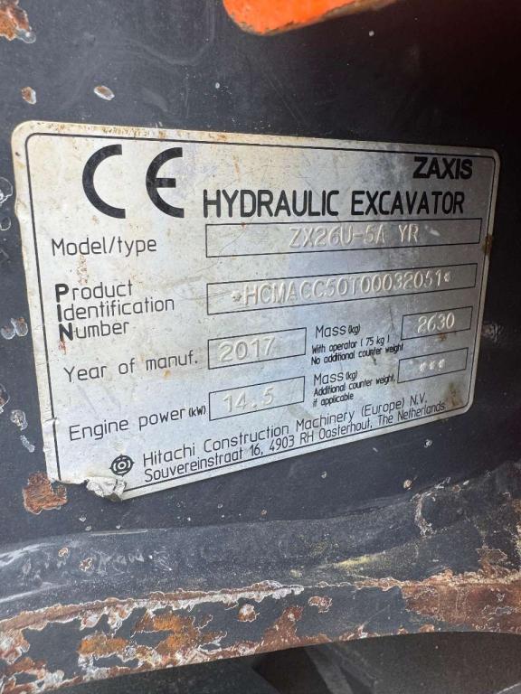 Hitachi ZX26U Foto 8
