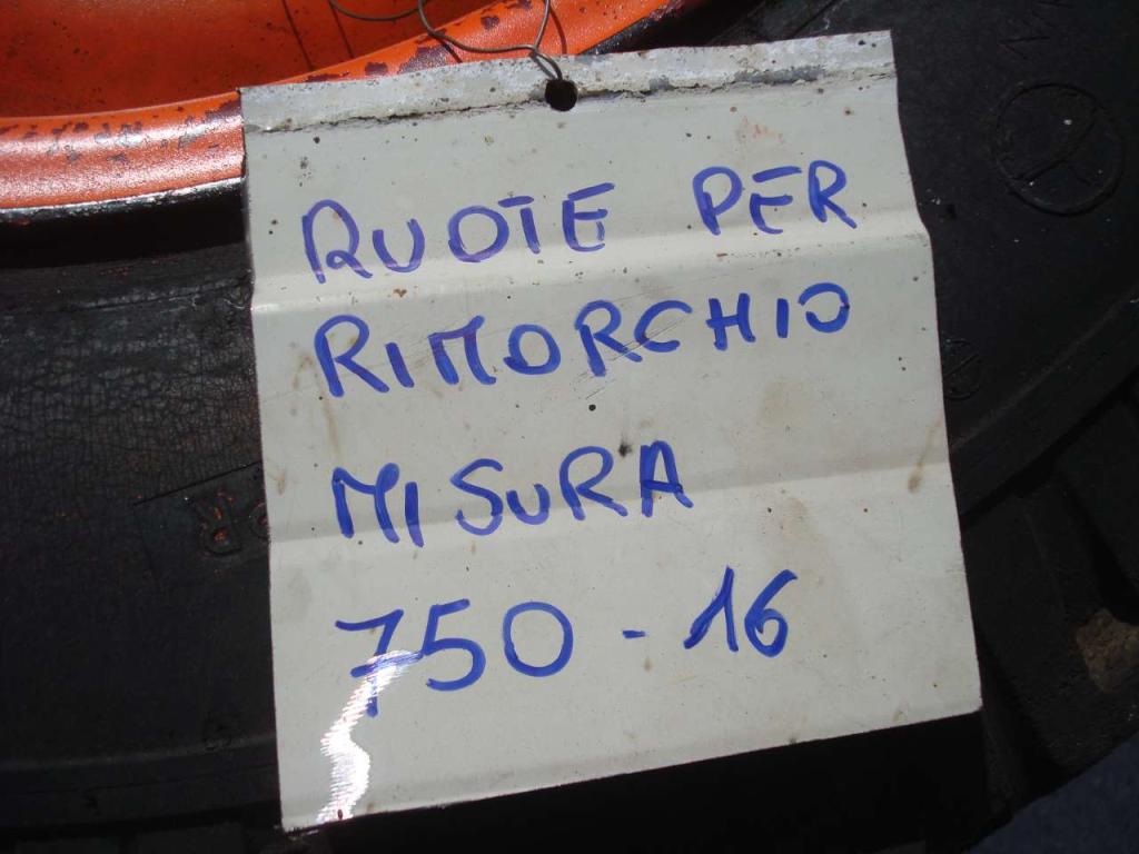 RUOTE PER RIMORCHIO MISURA 750-16 Foto 3