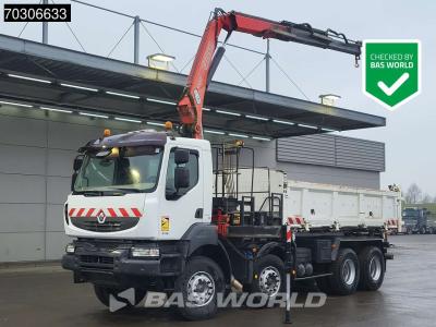 Renault Kerax 410 Kerax 8X4 Fassi F150A22 Crane 2-way tipper Manual Big-Axle Steelsuspension in vendita da BAS World B.V.