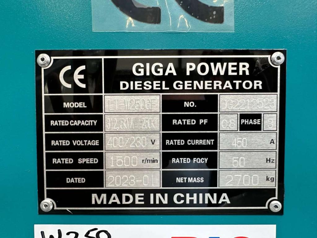 Giga Power LT-W250GF 312.5 kVA silent generator Foto 10