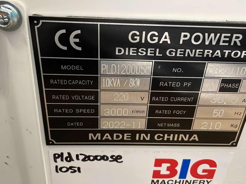 Giga Power PLD12000SE 10 kVA silent generator Foto 13