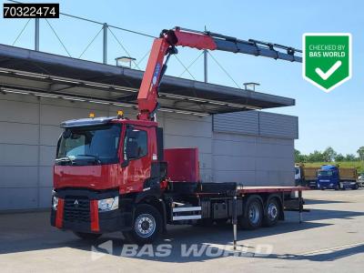 Renault C 380 6X2 HMF 3220 K6 Kran Crane lift-Axle Automatic Optibrake Euro 6 in vendita da BAS World B.V.