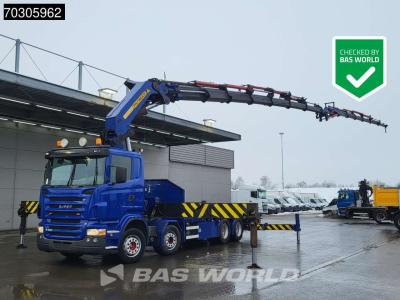 Scania R420 R 8X2 Palfinger PK100002 Crane Kran + PJ170 JIB Lift Axle Euro 4 in vendita da BAS World B.V.