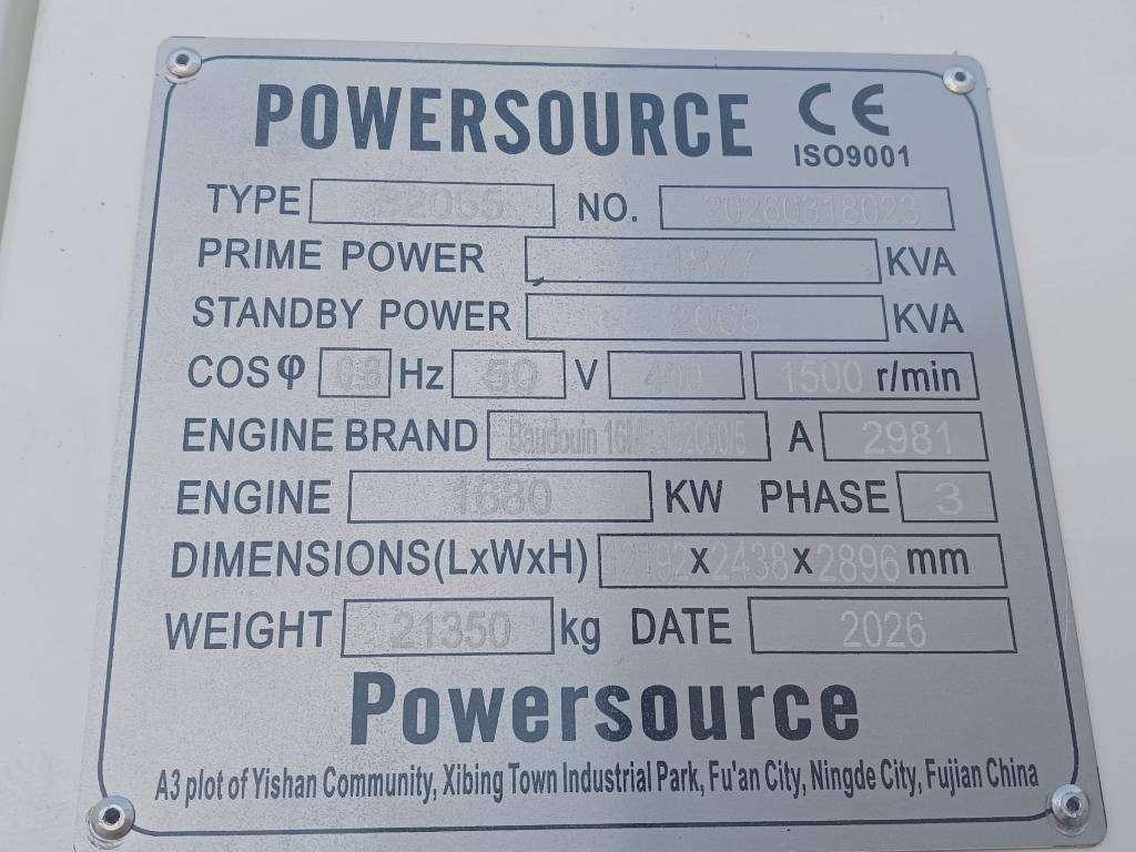 Baudouin 16M33G2000/5 - 2065 kVA generator - DPX-19886 Foto 6