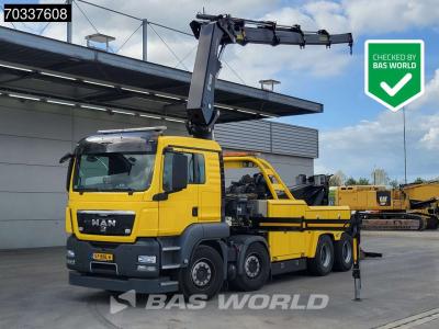 Man TGS 41.480 8X4 Miller Industries Vulcan V100 Recovery truck HIAB 322EP-4 HIDUO Crane Winch Euro 5 in vendita da BAS World B.V.