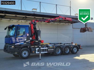 Renault C 480 8X4 Palfinger Q170Z95TR Kran Crane 20 tons hooklift Lift+steering Axle in vendita da BAS World B.V.