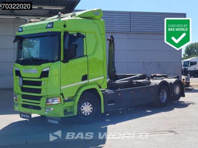 Scania R450 6X2 Meiller RS 21 70 containersystem Lift+steering axle Automatic Retarder Euro 6 in vendita da BAS World B.V.