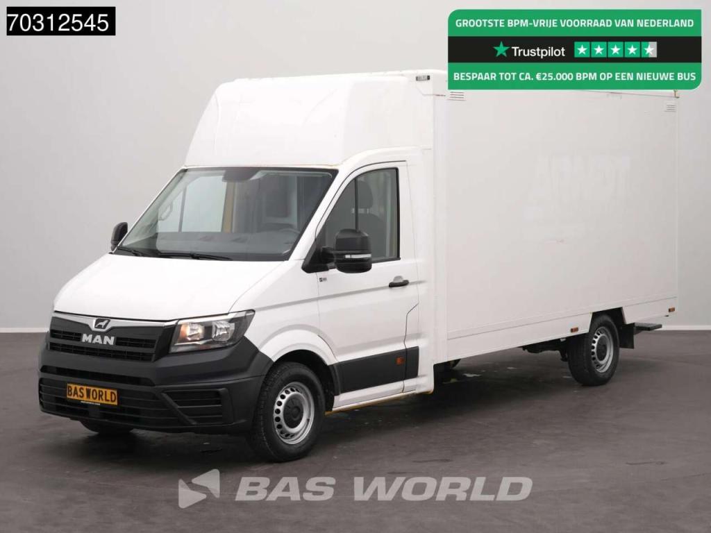 Man TGE 3.100 433cm Bakwagen Achterdeuren Zijdeur Airco Camera Euro6 Meubelbak Koffer Verkoopwagen Pakk Foto 1