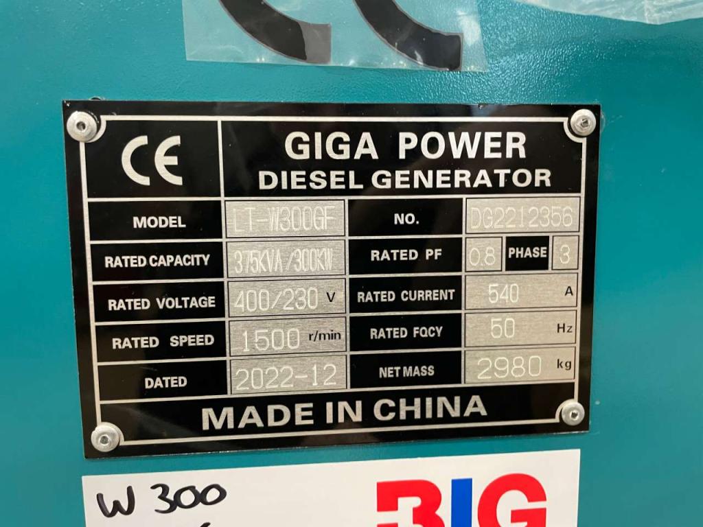 Giga Power LT-W300GF 375KVA silent set Foto 13