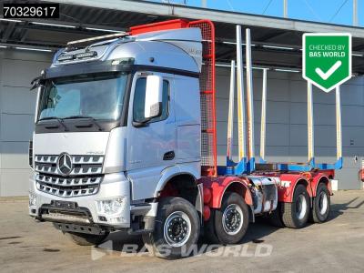 Mercedes-Benz Arocs 3658 8X4 ALUCAR Holztransporter Full Steel suspension Big-Axle Automatic Euro 6 in vendita da BAS World B.V.