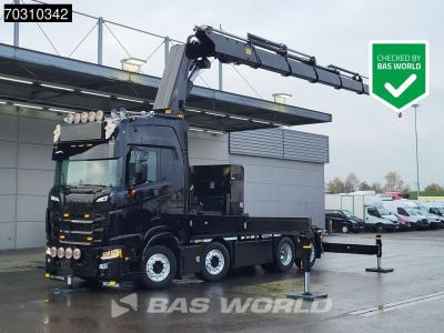 Scania S660 8X2 HMF 9520OK-RCS Crane Kran Fifth wheel Full Air Lift+steering axle in vendita da BAS World B.V.