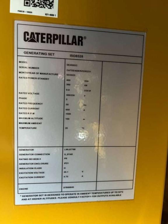 Caterpillar DE450GC - 450 kVA Stand-by Generator - DPX-18219 Foto 6