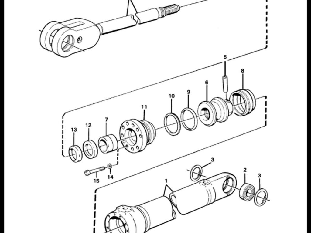 Volvo Steering hydraulic cylinde for Volvo L120D, L120C Foto 2